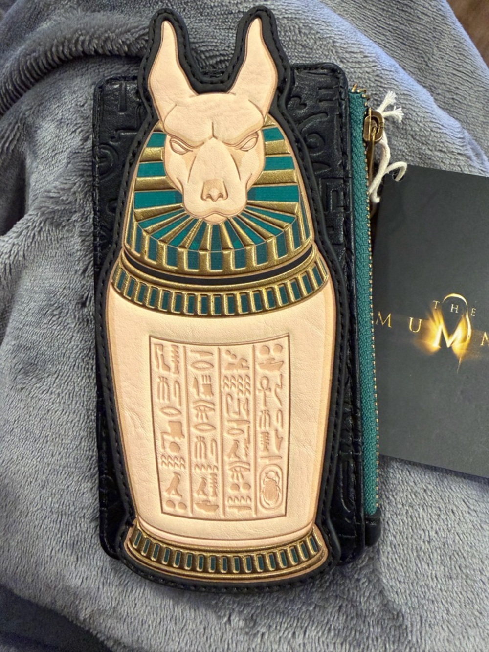 The Mummy Embossed Zip Card Wallet